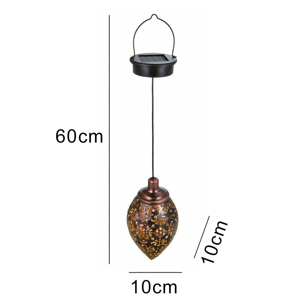 Outdoor waterproof solar hollow lamp