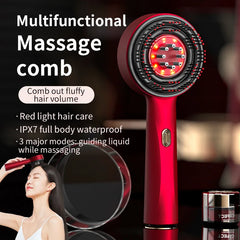 Scalp epitomizer hair care comb， Massaging Brush,  hair growth instrument， red light hair care comb ，massage comb，gift